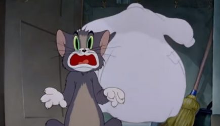 Призрак кота выгоняет хозяина из дома (видео)