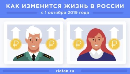 Что изменится в жизни россиян с 1 октября 2019 года