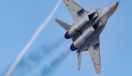 Военкор показал кадры «воздушного боя» над Киевом