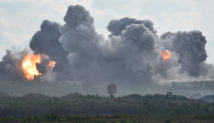 В Белгородской области загорелся склад боеприпасов