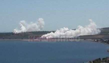 Появление густого дыма в трех точках возле Крымского моста объяснили
