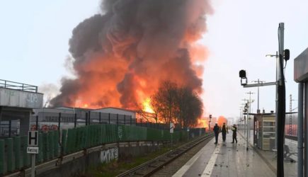 Пожар привёл к ядовитым выбросам