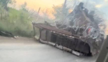 В зоне СВО заметили танк с &laquo;мангалом судного дня&raquo;